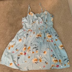 Blue floral dress